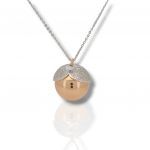 Silver ,rose gold plated necklace 